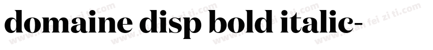 domaine disp bold italic字体转换